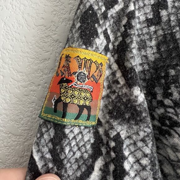 L.A.M.B. Gwen Stefani Vintage Y2K Snake Skin Zip Hoodie Size M Black - Picture 2 of 6